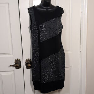 NEW Melanie Lyne Trisisto Sleeveless Lined Dress Animal Print Size 12